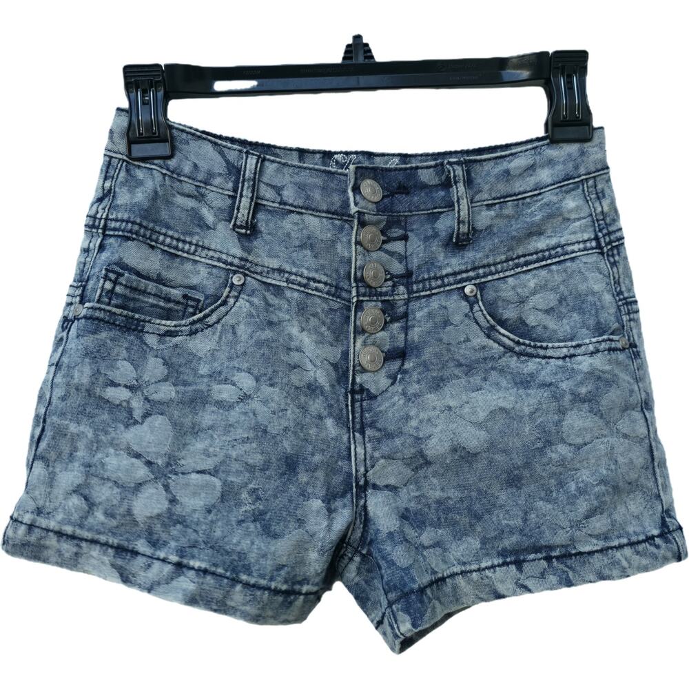 Delias Skylar Shorts Size 1/2 Flower Blue Shorts Stretchy